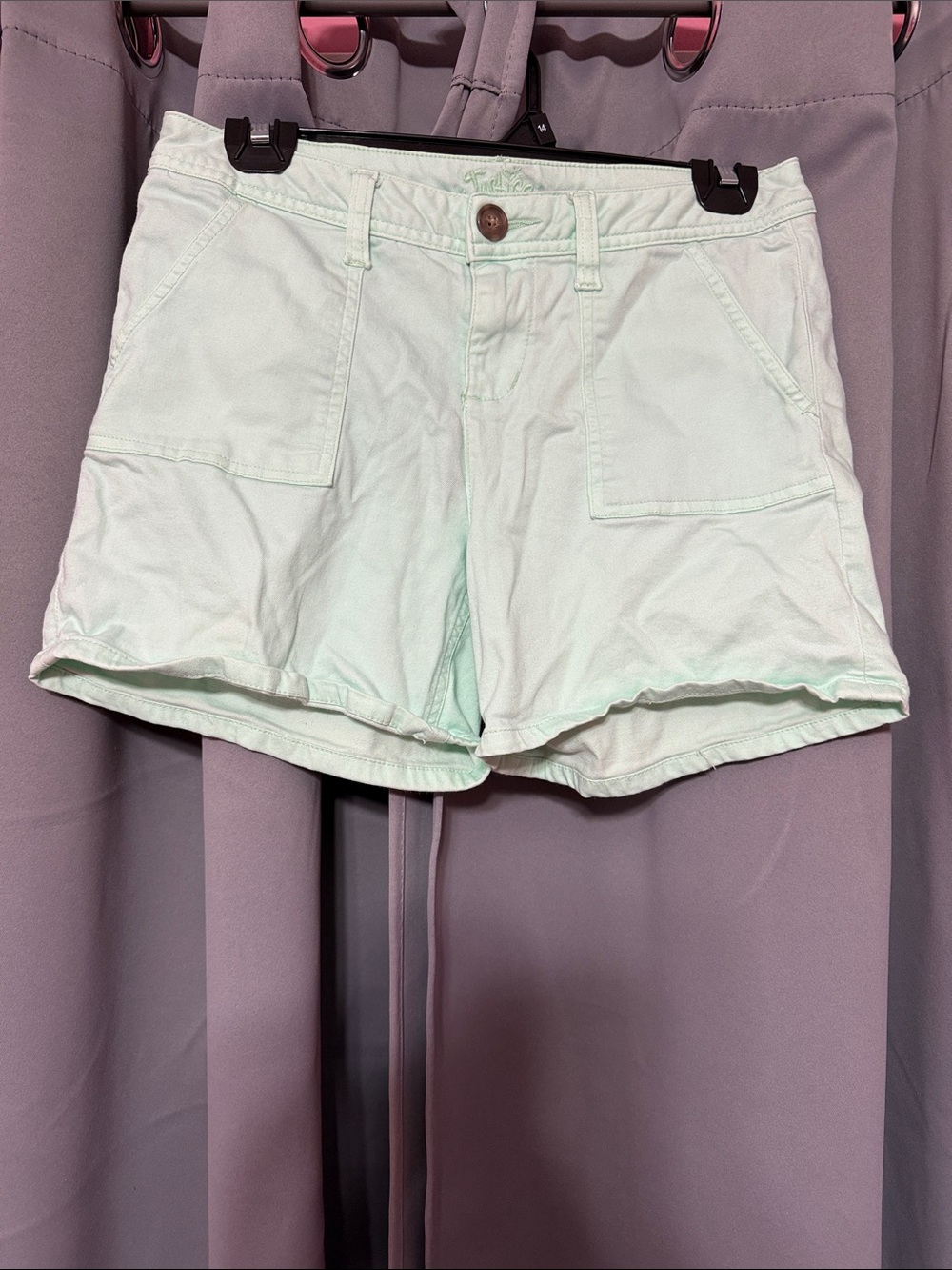 Girl’s Light Mint Casual Pocket Shorts